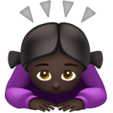 Woman Bowing: Dark Skin Tone on Apple iOS 13.1