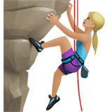Woman Climbing: Medium-Light Skin Tone on Apple iOS 13.1