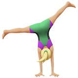 Woman Cartwheeling: Medium-Light Skin Tone on Apple iOS 13.1