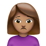 Woman Frowning: Medium Skin Tone on Apple iOS 13.1