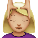 Woman Getting Massage: Medium-Light Skin Tone on Apple iOS 13.1