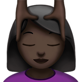 Woman Getting Massage: Dark Skin Tone on Apple iOS 13.1