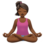 Woman in Lotus Position: Medium-Dark Skin Tone on Apple iOS 13.1