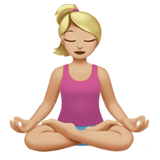 Woman in Lotus Position: Medium-Light Skin Tone on Apple iOS 13.1