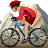 Woman Mountain Biking: Medium-Light Skin Tone on Apple iOS 13.1