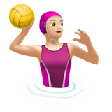 Woman Playing Water Polo: Light Skin Tone on Apple iOS 13.1