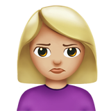 Woman Pouting: Medium-Light Skin Tone on Apple iOS 13.1