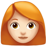 Woman: Light Skin Tone, Red Hair on Apple iOS 13.1