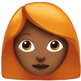 Woman: Medium-Dark Skin Tone, Red Hair on Apple iOS 13.1