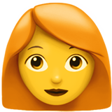 Woman: Red Hair on Apple iOS 13.1
