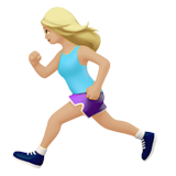 Woman Running: Medium-Light Skin Tone on Apple iOS 13.1
