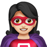 Woman Superhero: Light Skin Tone on Apple iOS 13.1