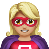 Woman Superhero: Medium-Light Skin Tone on Apple iOS 13.1