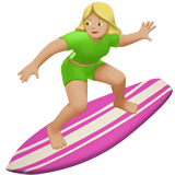Woman Surfing: Medium-Light Skin Tone on Apple iOS 13.1