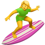 Woman Surfing on Apple iOS 13.1