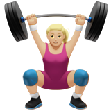 Woman Lifting Weights: Medium-Light Skin Tone on Apple iOS 13.1