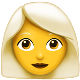 Woman: White Hair on Apple iOS 13.1