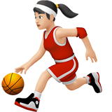 Woman Bouncing Ball: Light Skin Tone on Apple iOS 13.1