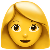 Woman on Apple iOS 13.1