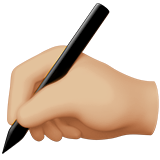 Writing Hand: Medium-Light Skin Tone on Apple iOS 13.1