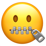 Zipper-Mouth Face on Apple iOS 13.1