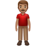 Man Standing: Medium Skin Tone on Apple iOS 13.2