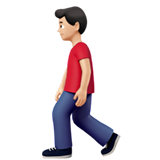 Man Walking: Light Skin Tone on Apple iOS 13.2