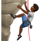 Person Climbing: Medium-Dark Skin Tone on Apple iOS 13.2