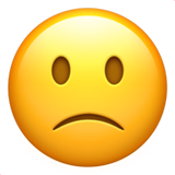 Slightly Frowning Face on Apple iOS 13.2