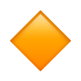 Small Orange Diamond on Apple iOS 13.2