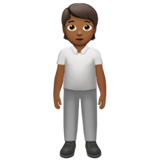 Person Standing: Medium-Dark Skin Tone on Apple iOS 13.2