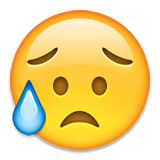Sad but Relieved Face on Apple iOS 9.0