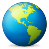 Globe Showing Americas on Apple iOS 9.0