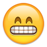 Beaming Face with Smiling Eyes on Apple iOS 9.0