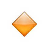 Small Orange Diamond on Apple iOS 9.0