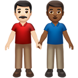 Men Holding Hands: Light Skin Tone, Medium-Dark Skin Tone on Apple iOS 14.2
