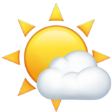 🌤️ Sol Bakom Litet Moln Emoji on Apple iOS 14.2