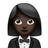 Woman in Tuxedo: Dark Skin Tone on Apple iOS 14.2