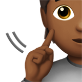 Deaf Person: Medium-Dark Skin Tone on Apple iOS 14.5