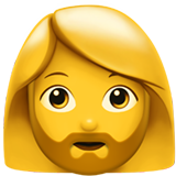 Woman: Beard on Apple iOS 14.5