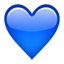 Blue Heart on Apple iOS 5.0
