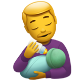 Man Feeding Baby on Apple iOS 15.4