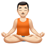 Man in Lotus Position: Light Skin Tone on Apple iOS 15.4