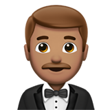 Man in Tuxedo: Medium Skin Tone on Apple iOS 15.4