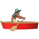 Man Rowing Boat: Medium Skin Tone on Apple iOS 15.4