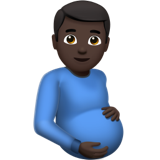 Pregnant Man: Dark Skin Tone on Apple iOS 15.4