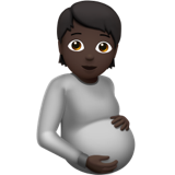 Pregnant Person: Dark Skin Tone on Apple iOS 15.4