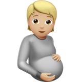 Pregnant Person: Medium-Light Skin Tone on Apple iOS 15.4