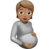 Pregnant Person: Medium Skin Tone on Apple iOS 15.4