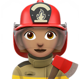 Woman Firefighter: Medium Skin Tone on Apple iOS 15.4
